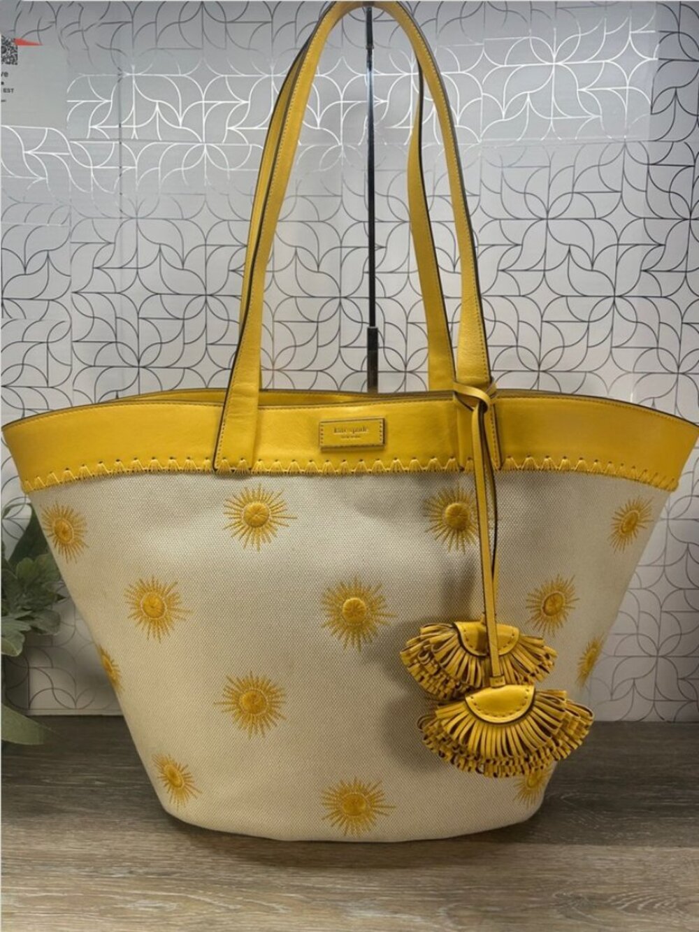 Kate Spade Pier Sun Embroidered Canvas Tote